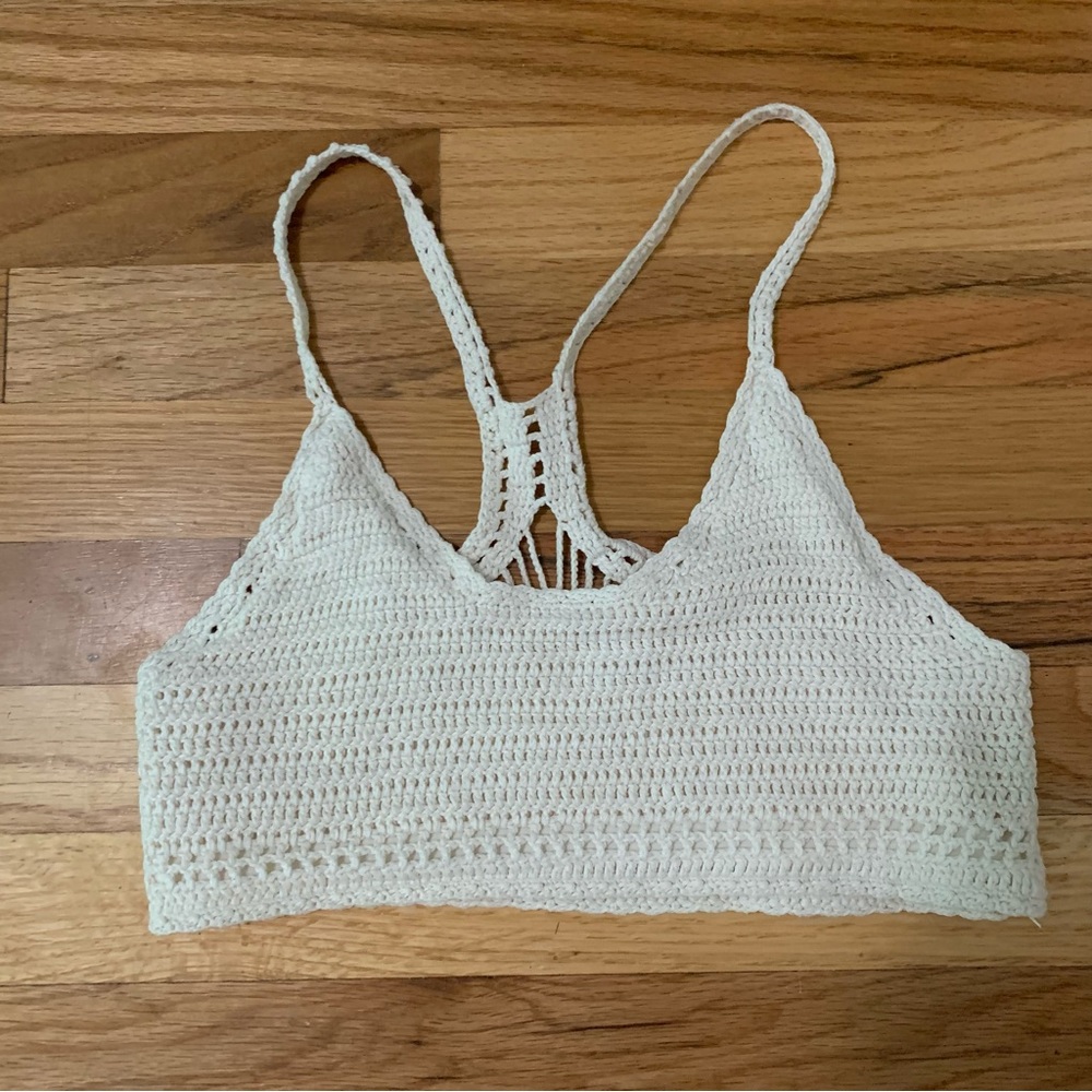 Boho crochet racerback bralette